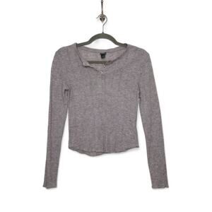 Wild Fable Small Long Sleeve Shirt Ribbed Knit Style